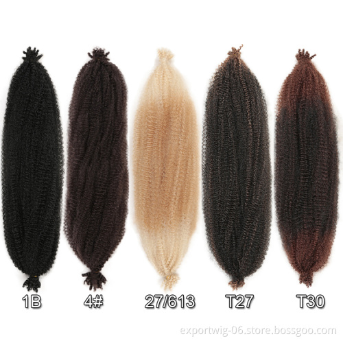 Crochet Braids Hair Afro Spring Twist Prelooped Crochet Braids Synthetic Hair Extension Passion Twist for Women Afro Kinky Twist